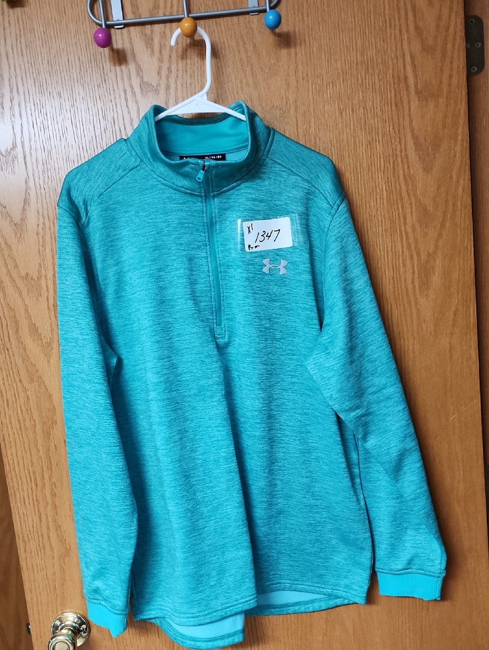 Under Armour Teal/green Quarter-Zip Athletic Pullover mens Xl number 1347